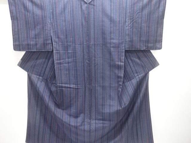 JAPANESE KIMONO / TSUMUGI / WOVEN STRIPES 