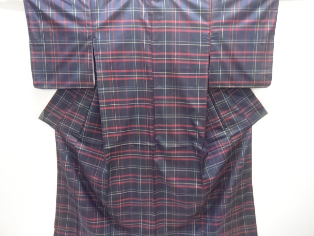 JAPANESE KIMONO / OSHIMA TSUMUGI / ENSEMBLE / WOVEN GRID