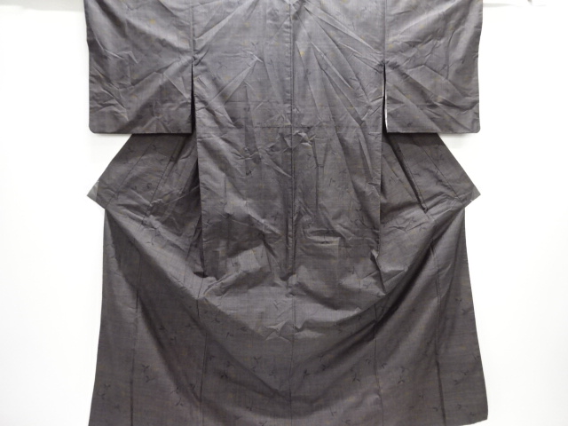 JAPANESE KIMONO / DORO OSHIMA TSUMUGI / WOVEN LEAVES / 5MARUKI