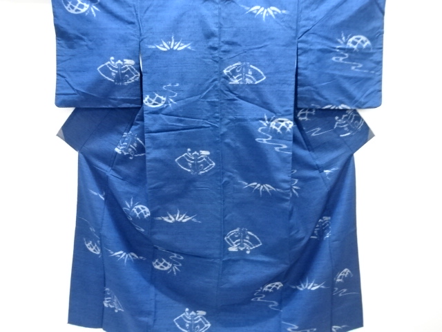 JAPANESES KIMONO / TSUMUGI / WOVEN BAMBOO GRASS
