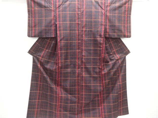JAPANESE KIMONO / TSUMUGI / ENSEMBLE / WOVEN GRID