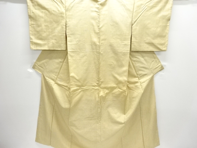 アンティーク　花唐草模様織り出し本場大島紬着物(染)