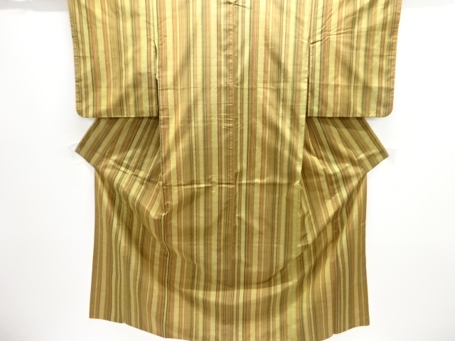 JAPANESE KIMONO / OSHIMA TSUMUGI / WOVEN ABSTRACT & STRIPE