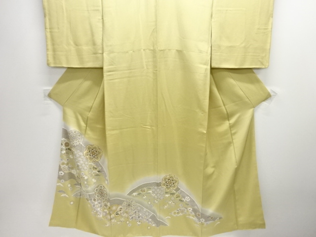 JAPANESE KIMONO / IRO-TOMESODE / FLOWER CREST / ARTIST WORK