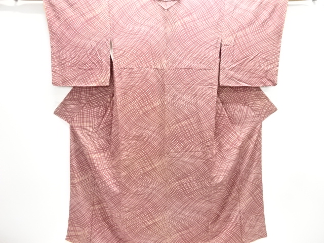 JAPANESE KIMONO / KOMON / UNUSED / WAVY GRID