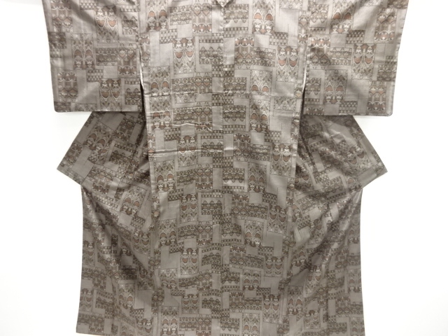JAPANESE KIMONO / TSUMUGI / WOVEN ABSTRACT