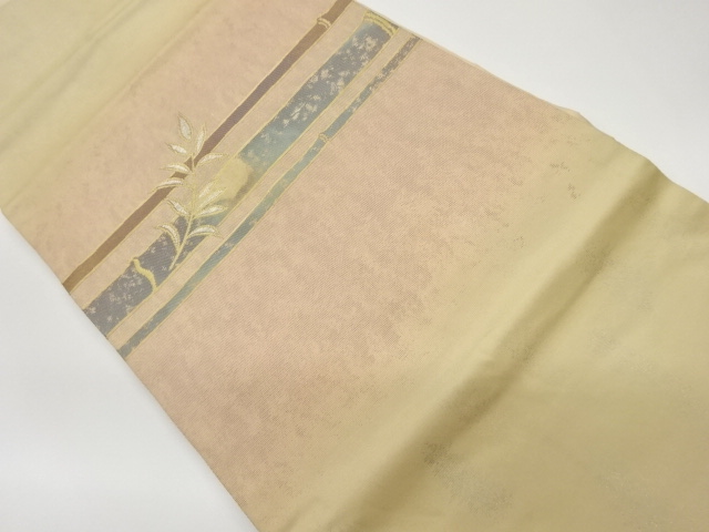 JAPANESE KIMONO / VINTAGE NAGOYA OBI / WOVEN BAMBOO