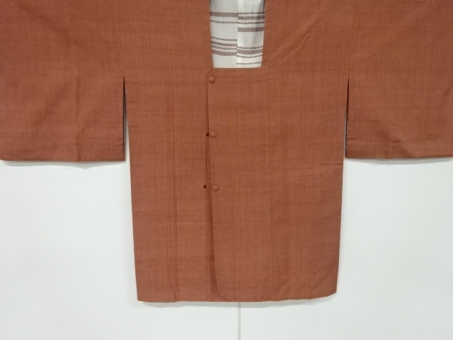 JAPANESE KIMONO / ANTIQUE MICHIYUKI COAT / HAND WOVEN TSUMUGI