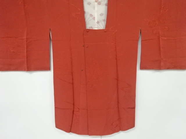 JAPANESE KIMONO / VINTAGE MICHIYUKI COAT / WOVEN FLORAL PLANTS