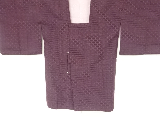 JAPANESE KIMONO / VINTAGE MICHIYUKI COAT / WOVEN KIKKO PATTERN