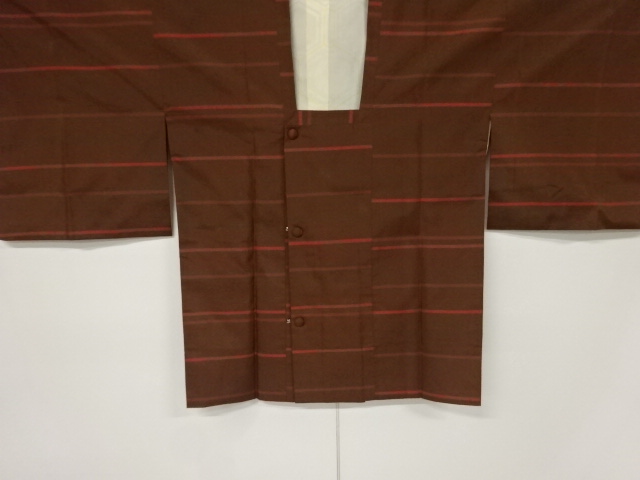 JAPANESE KIMONO / VINTAGE MICHIYUKI COAT / WOVEN STRIPE