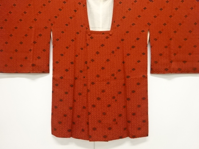 JAPANESE KIMONO / VINTAGE MICHIYUKI COAT / SILK / SHIPPO PATTERN