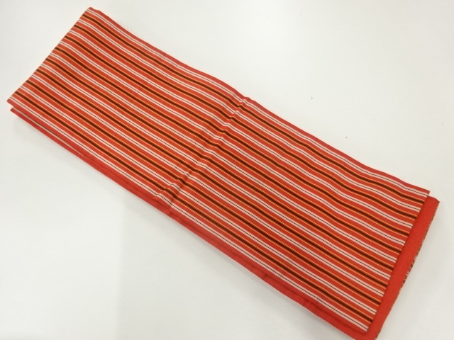 JAPANESE HANHABA OBI / CHIKUZEN HAKATA / WOVEN STRIPE