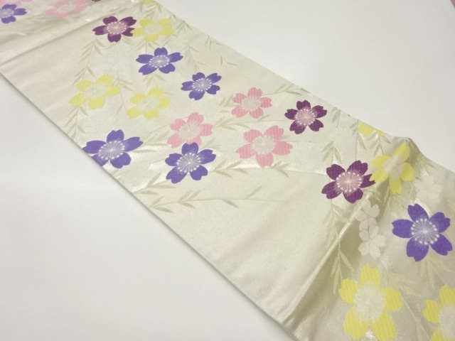 JAPANESE FUKURO OBI / WOVEN WEEPING SAKURA