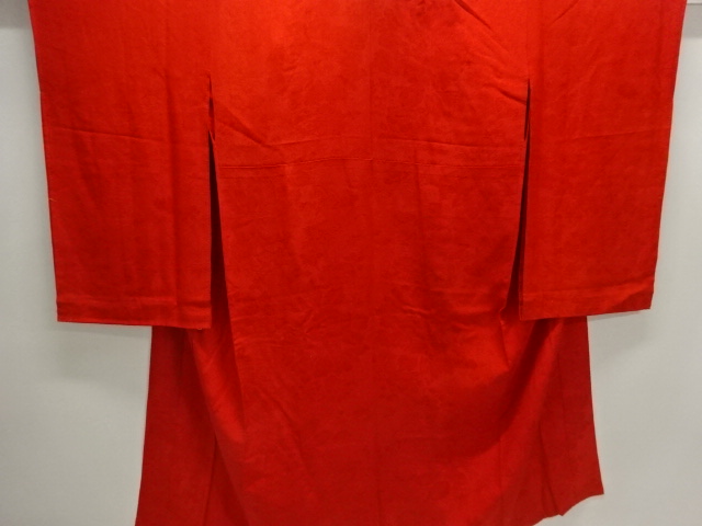 JAPANESE KIMONO / ANTIQUE JUBAN / SILK / MON KINSHA / WOVEN FLOWER