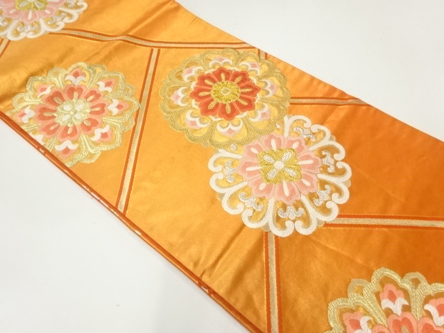JAPANESE FUKURO OBI / WOVEN FLOWER CREST