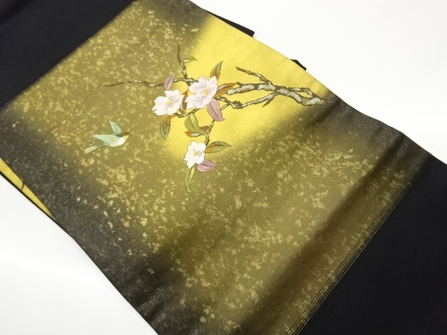 JAPANESE NAGOYA OBI / EMBROIDERY / KINSAI / SAKURA