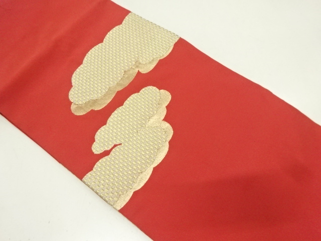 JAPANESE KIMONO / ANTIQUE NAGOYA OBI / SILK / WOVEN CHECKERED