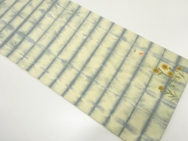 作家物　花香織　野菊模様　袋帯