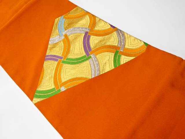 JAPANESE KIMONO / VINTAGE NAGOYA OBI / WOVEN RHOMBUS