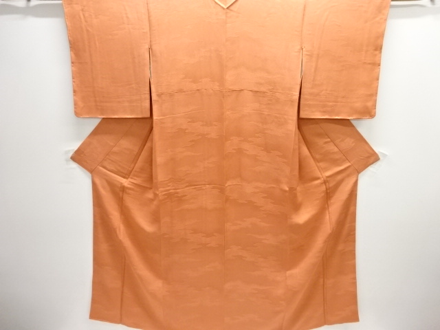 未使用品　霞模様織り出し色無地着物