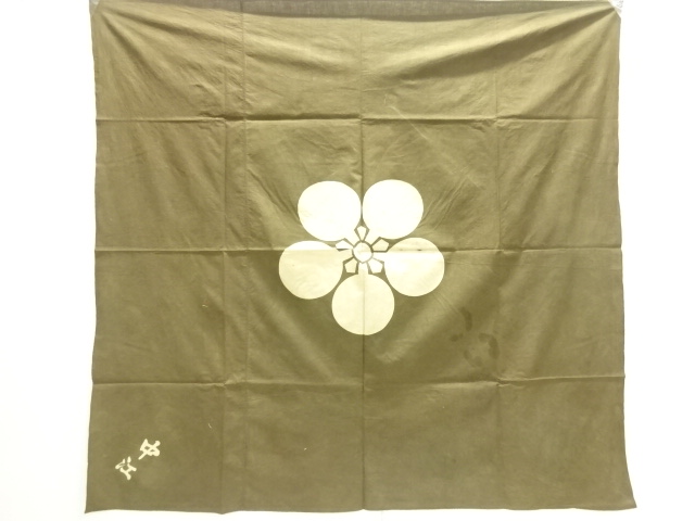 アンティーク　木綿家紋入り風呂敷