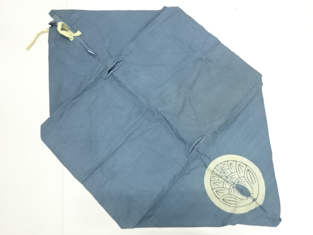 アンティーク　木綿家紋入り油箪