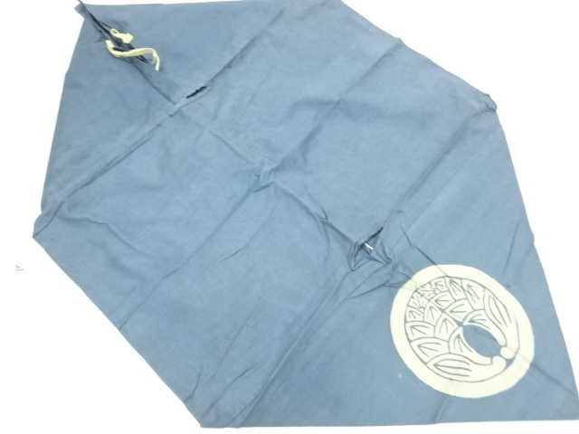 アンティーク　木綿家紋入り油箪