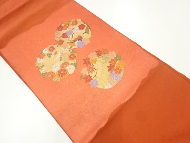 JAPANESE KIMONO / NAGOYA OBI / SILK / MANDARIN DUCKS & FLOWERS