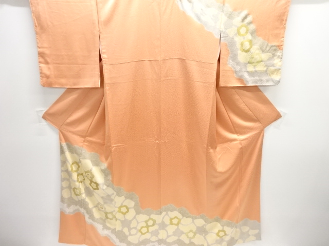 JAPANESE KIMONO / HOMONGI / SILK / SHIBORI / EMBROIDERY / MIST & UME