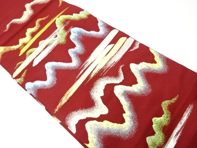 JAPANESE KIMONO / VINTAGE FUKURO OBI / WOVEN SCENERY / BY HEIZO TATSUMURA