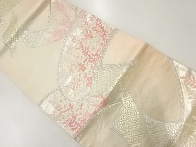 JAPANESE KIMONO / ANTIQUE FUKURO OBI / SILK / WOVEN BALLOON FLOWERS