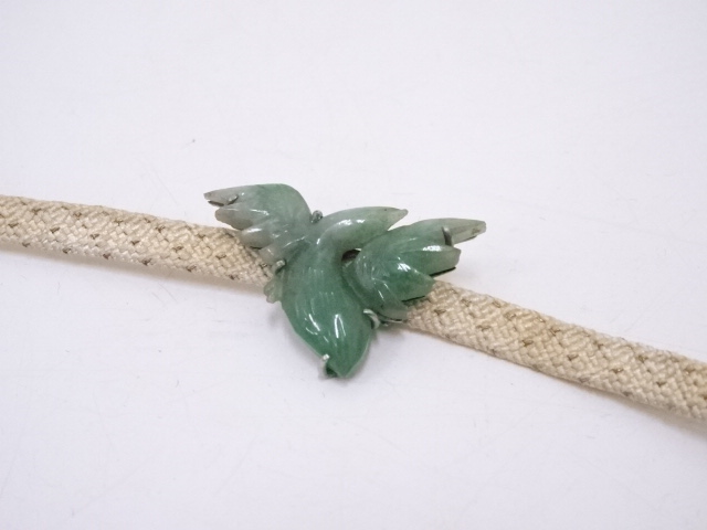 JAPANESE KIMONO / ANTIQUE OBIDOME JADE 