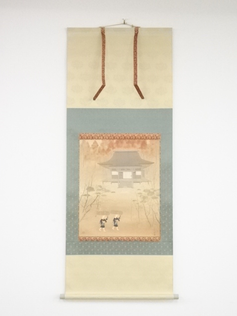 宇田荻邨　大原寂光院　リトグラフ　紙本掛軸（共箱）