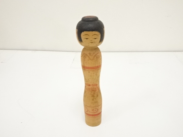 TRADITIONAL JAPANESE CRAFT / KOKESHI DOLL (18.8 cm)/ ARTISAN WORK