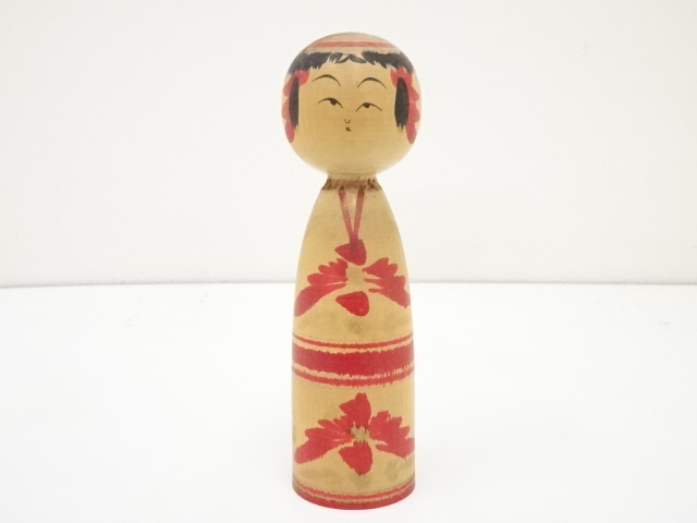 TRADITIONAL JAPANESE CRAFT / KOKESHI DOLL (17.7 cm)/ ARTISAN WORK
