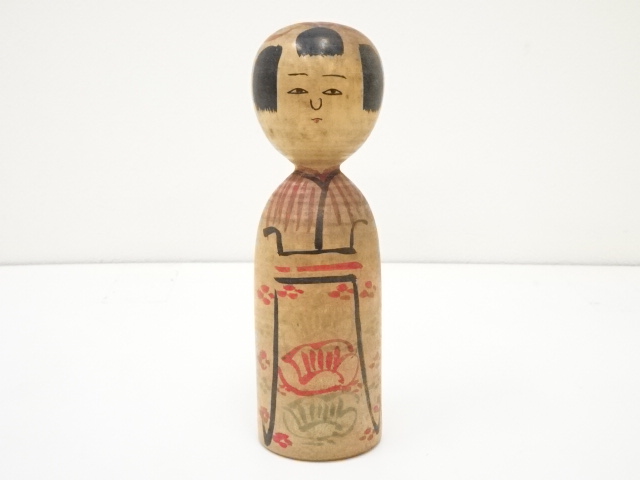 TRADITIONAL JAPANESE CRAFT / KOKESHI DOLL (19 cm)/ ARTISAN WORK